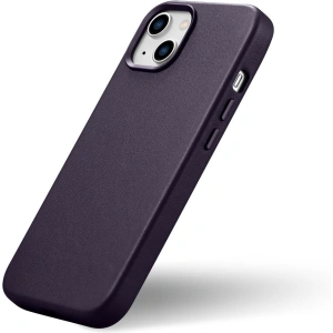 Wholesale iCarer Case Leather MagSafe Apple iPhone 14 Plus / 15 Plus dark purple - ICR480 - {ean13} - Hurt