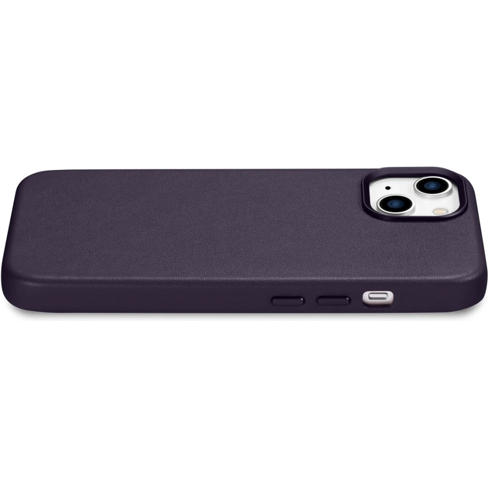 Wholesale iCarer Case Leather MagSafe Apple iPhone 14 Plus / 15 Plus dark purple - ICR480 - {ean13} - Hurt