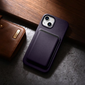 Hurtownia GSM - Etui iCarer Case Leather MagSafe Apple iPhone 14 Plus / 15 Plus tmavě fialová - ICR480 - {ean13} - Hurt