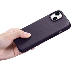 Hurtownia GSM - Case iCarer Case Leder MagSafe Apple iPhone 14 Plus / 15 Plus dunkelviolett - ICR480 - {ean13} - Hurt