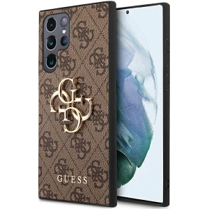 Wholesale Guess GUHCS23L4GMGBR Samsung Galaxy S23 Ultra brown hardcase 4G Big Metal Logo - GUE2382 - {ean13} - Hurt
