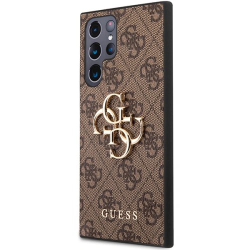Etui Guess GUHCS23L4GMGBR Samsung Galaxy S23 Ultra brązowy/brown hardcase 4G Big Metal Logo
