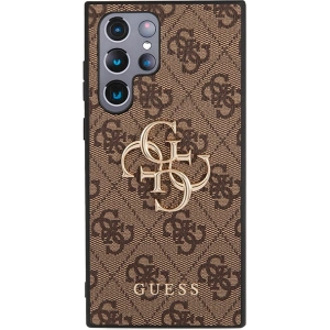 Wholesale Guess GUHCS23L4GMGBR Samsung Galaxy S23 Ultra brown hardcase 4G Big Metal Logo - GUE2382 - {ean13} - Hurt