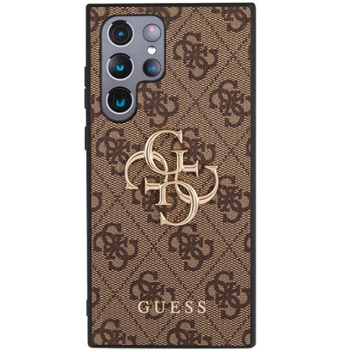 Etui Guess GUHCS23L4GMGBR Samsung Galaxy S23 Ultra brązowy/brown hardcase 4G Big Metal Logo