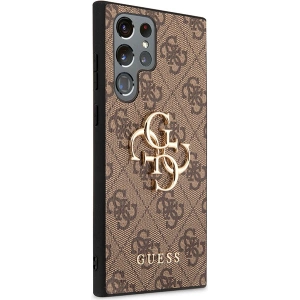 Wholesale Guess GUHCS23L4GMGBR Samsung Galaxy S23 Ultra brown hardcase 4G Big Metal Logo - GUE2382 - {ean13} - Hurt