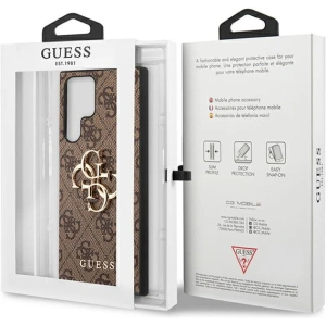 Wholesale Guess GUHCS23L4GMGBR Samsung Galaxy S23 Ultra brown hardcase 4G Big Metal Logo - GUE2382 - {ean13} - Hurt