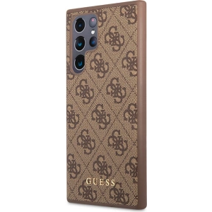 Wholesale Guess GUHCS23LG4GFBR Samsung Galaxy S23 Ultra brown hard case 4G Metal Gold Logo - GUE2384 - {ean13} - Hurt