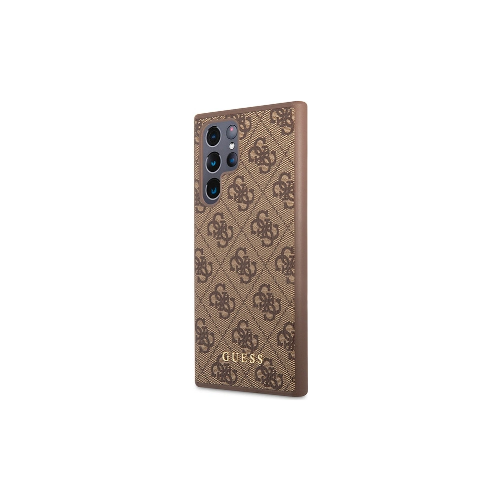 Hurtownia GSM - Etui Guess GUHCS23LG4GFBR Samsung Galaxy S23 Ultra barna/brown kemény tok 4G Fém Arany Logó - GUE2384 - {ean13} - Hurt