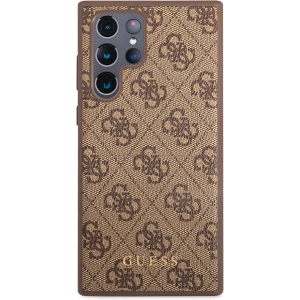 Wholesale Guess GUHCS23LG4GFBR Samsung Galaxy S23 Ultra brown hard case 4G Metal Gold Logo - GUE2384 - {ean13} - Hurt