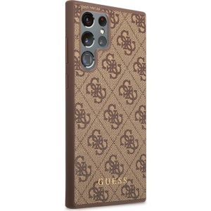 Wholesale Guess GUHCS23LG4GFBR Samsung Galaxy S23 Ultra brown hard case 4G Metal Gold Logo - GUE2384 - {ean13} - Hurt