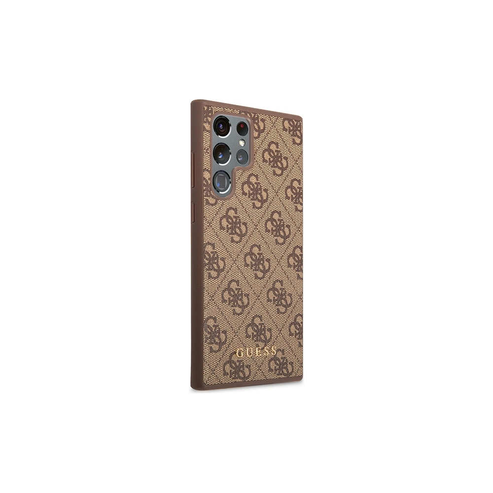 Hurtownia GSM - Etui Guess GUHCS23LG4GFBR Samsung Galaxy S23 Ultra barna/brown kemény tok 4G Fém Arany Logó - GUE2384 - {ean13} - Hurt