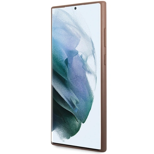 Etui Guess GUHCS23LG4GFBR Samsung Galaxy S23 Ultra brązowy/brown hard case 4G Metal Gold Logo