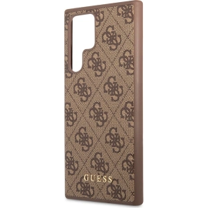 Wholesale Guess GUHCS23LG4GFBR Samsung Galaxy S23 Ultra brown hard case 4G Metal Gold Logo - GUE2384 - {ean13} - Hurt