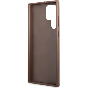 Wholesale Guess GUHCS23LG4GFBR Samsung Galaxy S23 Ultra brown hard case 4G Metal Gold Logo - GUE2384 - {ean13} - Hurt