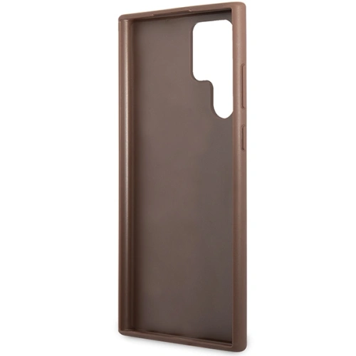 Etui Guess GUHCS23LG4GFBR Samsung Galaxy S23 Ultra brązowy/brown hard case 4G Metal Gold Logo