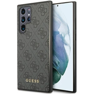 Wholesale Guess GUHCS23LG4GFGR Samsung Galaxy S23 Ultra grey hardcase 4G Metal Gold Logo - GUE2385 - {ean13} - Hurt