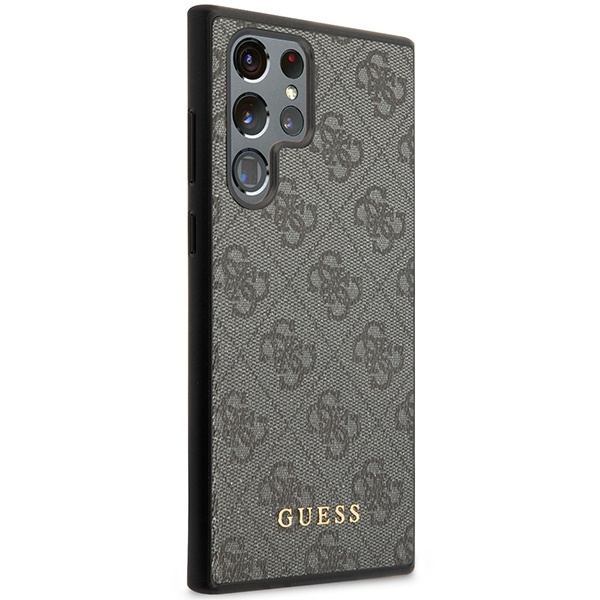 Kryt Guess GUHCS23LG4GFGR Samsung Galaxy S23 Ultra grey hardcase 4G Metal Gold Logo