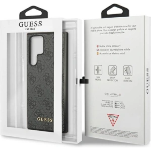 Wholesale Guess GUHCS23LG4GFGR Samsung Galaxy S23 Ultra grey hardcase 4G Metal Gold Logo - GUE2385 - {ean13} - Hurt