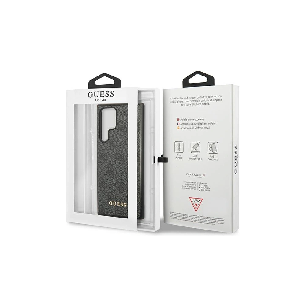 Hurtownia GSM - Etui Guess GUHCS23LG4GFGR Samsung Galaxy S23 Ultra szary/grey hardcase 4G Metal Gold Logo - GUE2385 - {ean13} - Hurt