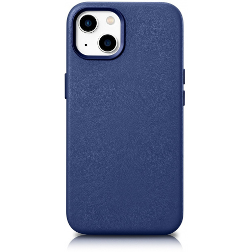 iCarer Distributor - 6975092685340 - ICR482 - iCarer Case Leather MagSafe Apple iPhone 14 Plus / 15 Plus blue - B2B homescreen