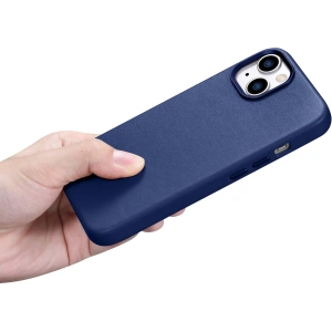 Wholesale iCarer Case Leather MagSafe Apple iPhone 14 Plus / 15 Plus blue - ICR482 - {ean13} - Hurt