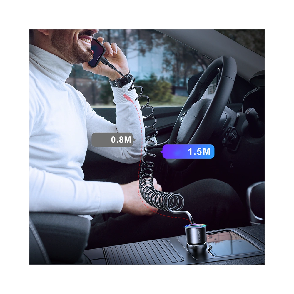 Hurtownia GSM - Automobilová nabíječka Joyroom 3in1 17W + Lightning kabel 1.5m černý (JR-CL25) - JYR576 - {ean13} - Hurt
