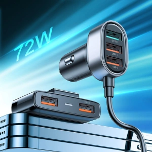 Hurtownia GSM - Autós töltő Joyroom 45W 5xUSB-A fekete (JR-CL03 Pro) - JYR577 - {ean13} - Hurt