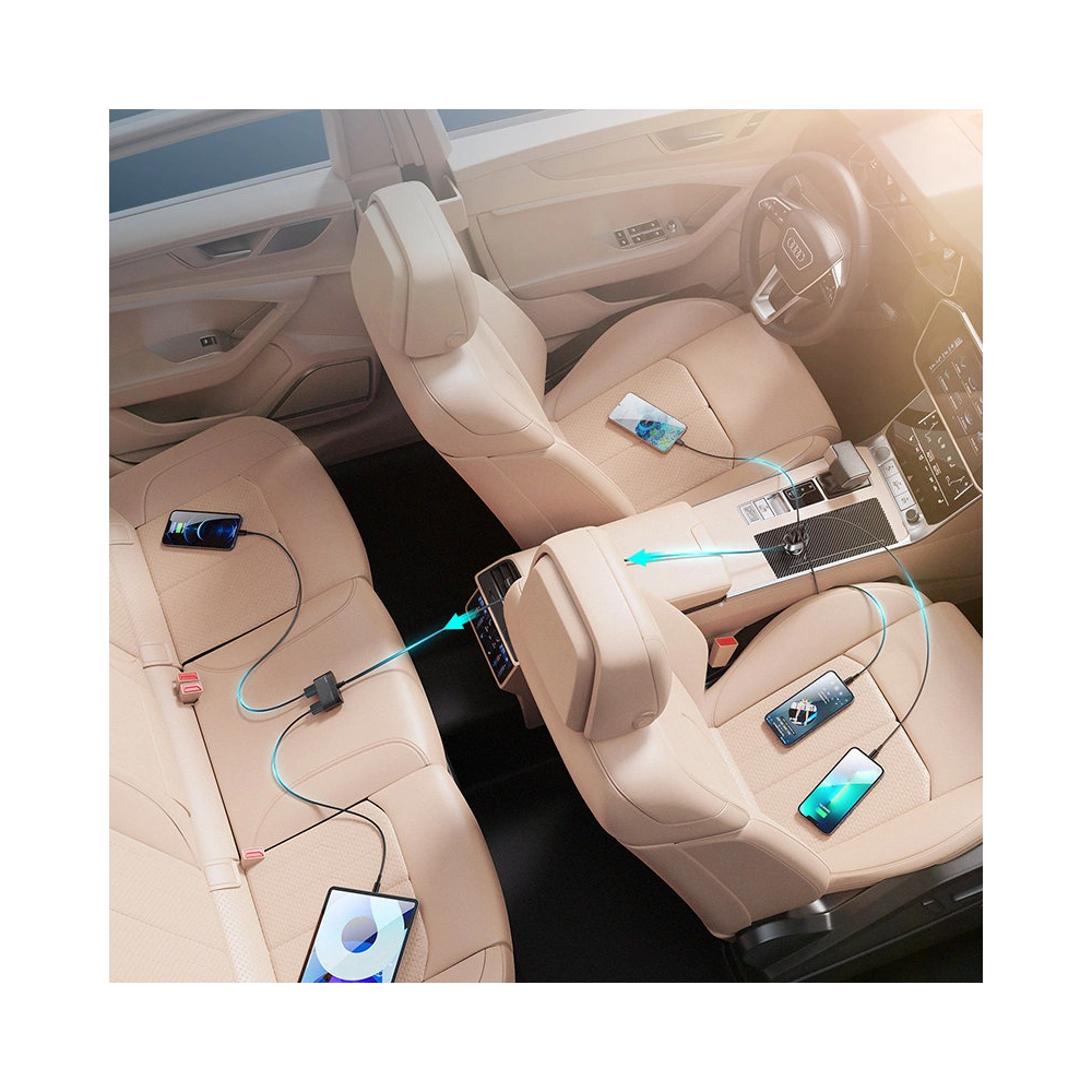 Hurtownia GSM - Autós töltő Joyroom 45W 5xUSB-A fekete (JR-CL03 Pro) - JYR577 - {ean13} - Hurt