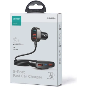 Hurtownia GSM - Autós töltő Joyroom 45W 5xUSB-A fekete (JR-CL03 Pro) - JYR577 - {ean13} - Hurt