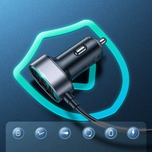 Hurtownia GSM - Autós töltő Joyroom 45W 5xUSB-A fekete (JR-CL03 Pro) - JYR577 - {ean13} - Hurt