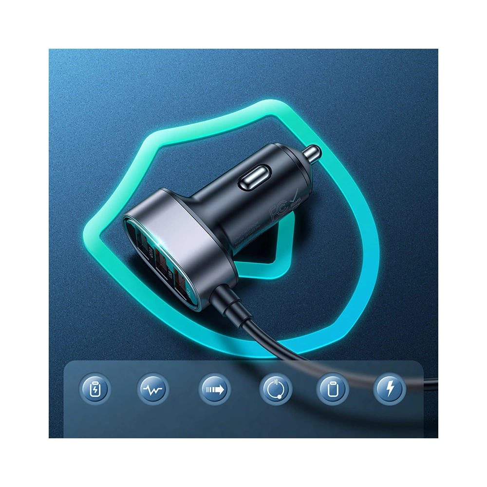 Wholesale Joyroom Car Charger 45W 5xUSB-A black (JR-CL03 Pro) - JYR577 - {ean13} - Hurt