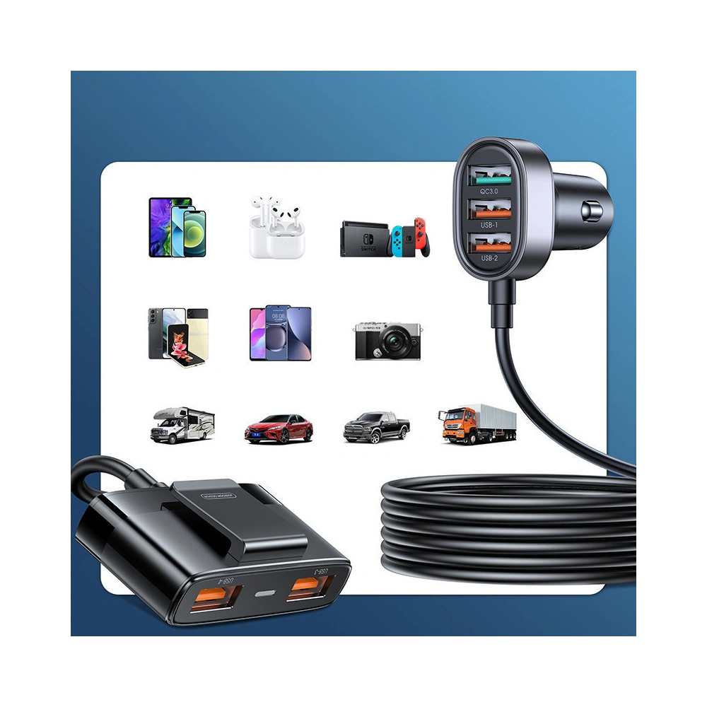 Hurtownia GSM - Auto nabíječka Joyroom 45W 5xUSB-A černá (JR-CL03 Pro) - JYR577 - {ean13} - Hurt
