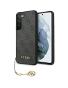 Guess GUHCS23SGF4GGR Samsung Galaxy S23 grey hardcase 4G Charms Collection