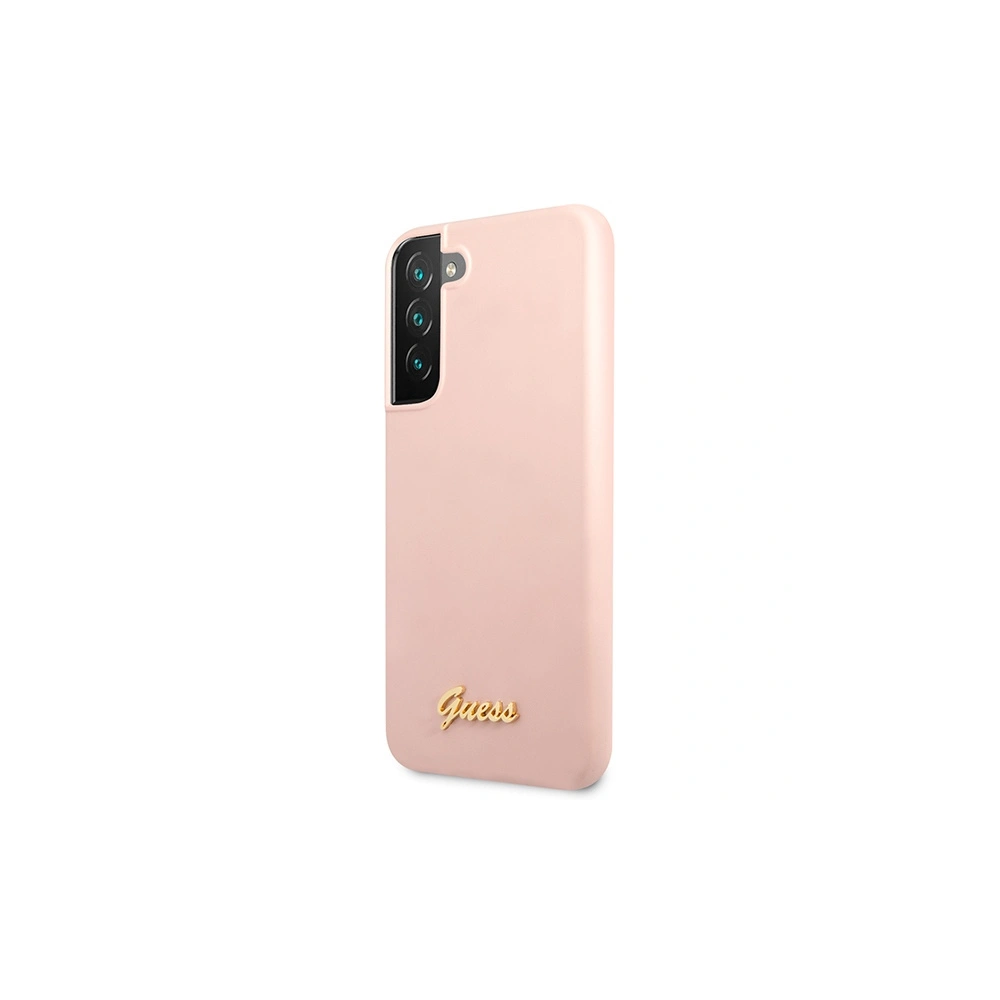 Hurtownia GSM - Etui Guess GUHCS23SLSLMGPP Samsung Galaxy S23 rózsaszín/pink kemény tok Szilikon Írásos Fém Logó - GUE2388 - {ean13} - Hurt