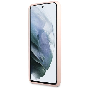 Hurtownia GSM - Etui Guess GUHCS23SLSLMGPP Samsung Galaxy S23 rózsaszín/pink kemény tok Szilikon Írásos Fém Logó - GUE2388 - {ean13} - Hurt