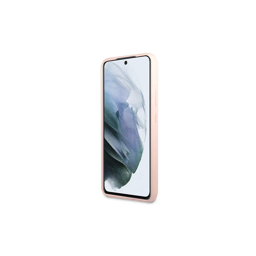 Hurtownia GSM - Etui Guess GUHCS23SLSLMGPP Samsung Galaxy S23 rózsaszín/pink kemény tok Szilikon Írásos Fém Logó - GUE2388 - {ean13} - Hurt