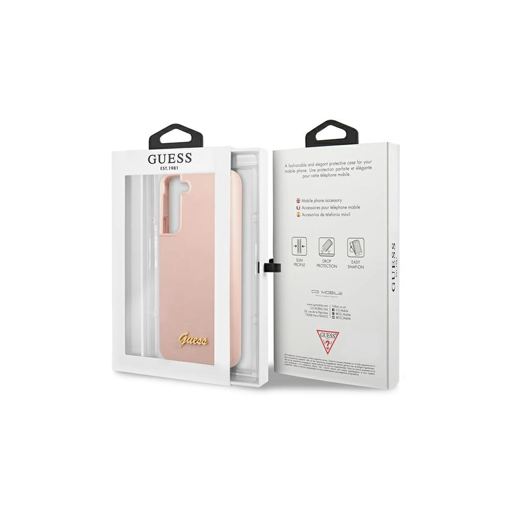 Hurtownia GSM - Etui Guess GUHCS23SLSLMGPP Samsung Galaxy S23 roz/roz hardcase Silicon Script Metal Logo - GUE2388 - {ean13} - Hurt