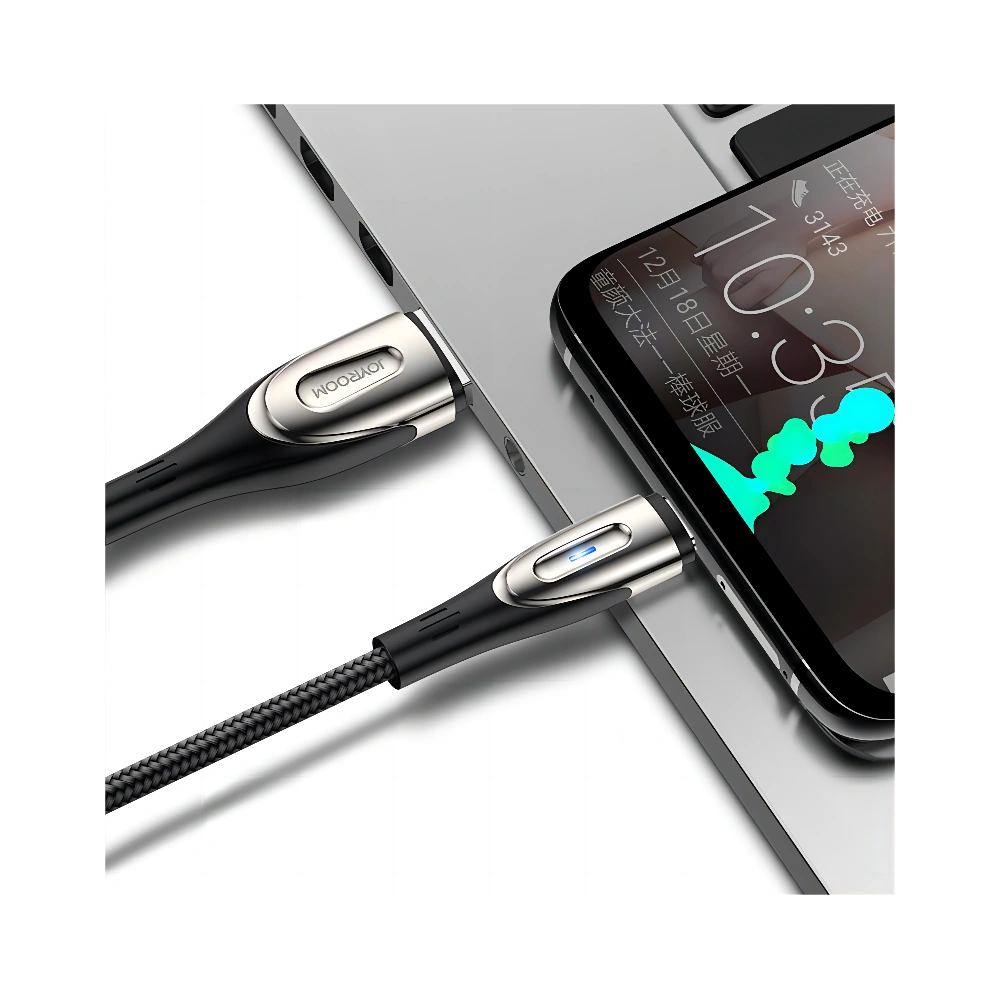 Hurtownia GSM - Cablul Joyroom Sharp Series USB-A/USB-C 3A 1.2m negru (S-M411) - JYR584 - {ean13} - Hurt