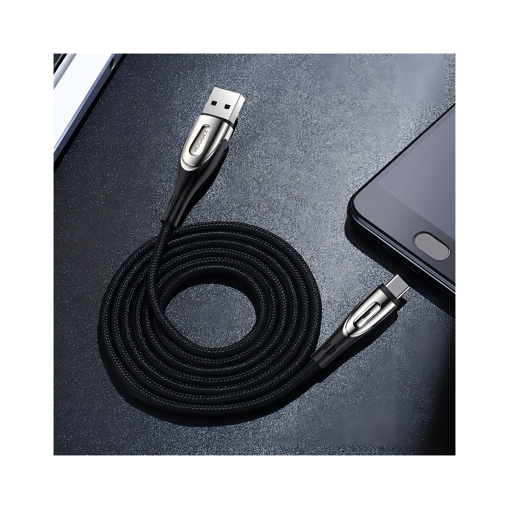Hurtownia GSM - Cablul Joyroom Sharp Series USB-A/USB-C 3A 1.2m negru (S-M411) - JYR584 - {ean13} - Hurt