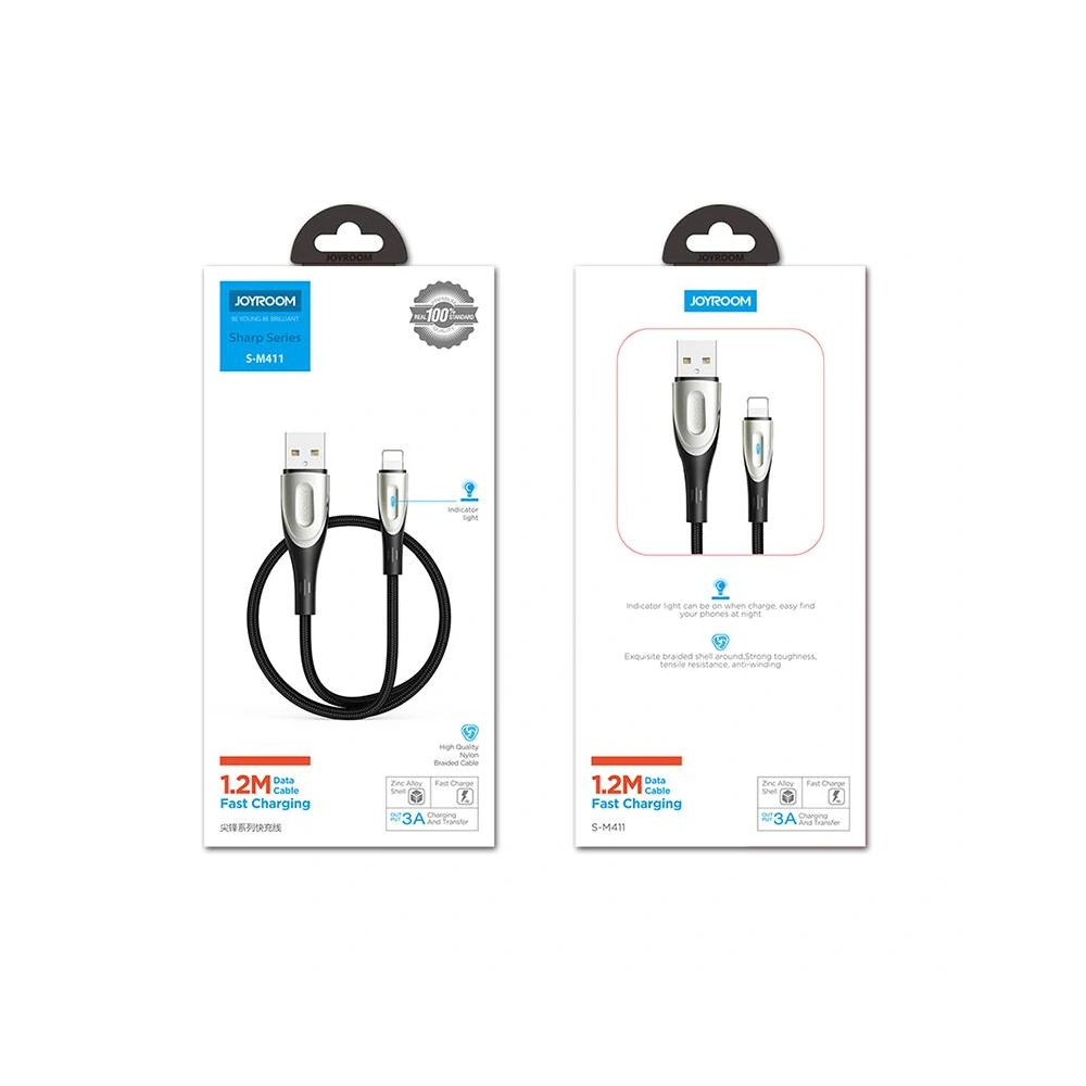 Hurtownia GSM - Kabel Joyroom Sharp Series USB-A/Lightning 3A 1.2m černý (S-M411) - JYR587 - {ean13} - Hurt