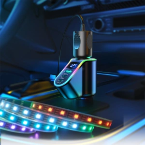 Hurtownia GSM - Autós töltő Joyroom 4w1 USB-A QC 3.0/2xUSB-C PD 150W fekete (JR-CL21) - JYR590 - {ean13} - Hurt