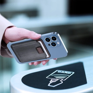 Wholesale Dux Ducis Magnetic Leather Wallet MagSafe for iPhone Anti-RFID black - DDS1601 - {ean13} - Hurt