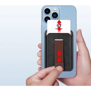 Hurtownia GSM - Kártyatartó Dux Ducis Magnetic Bőr Pénztárca MagSafe iPhone-hoz Anti-RFID fekete - DDS1601 - {ean13} - Hurt