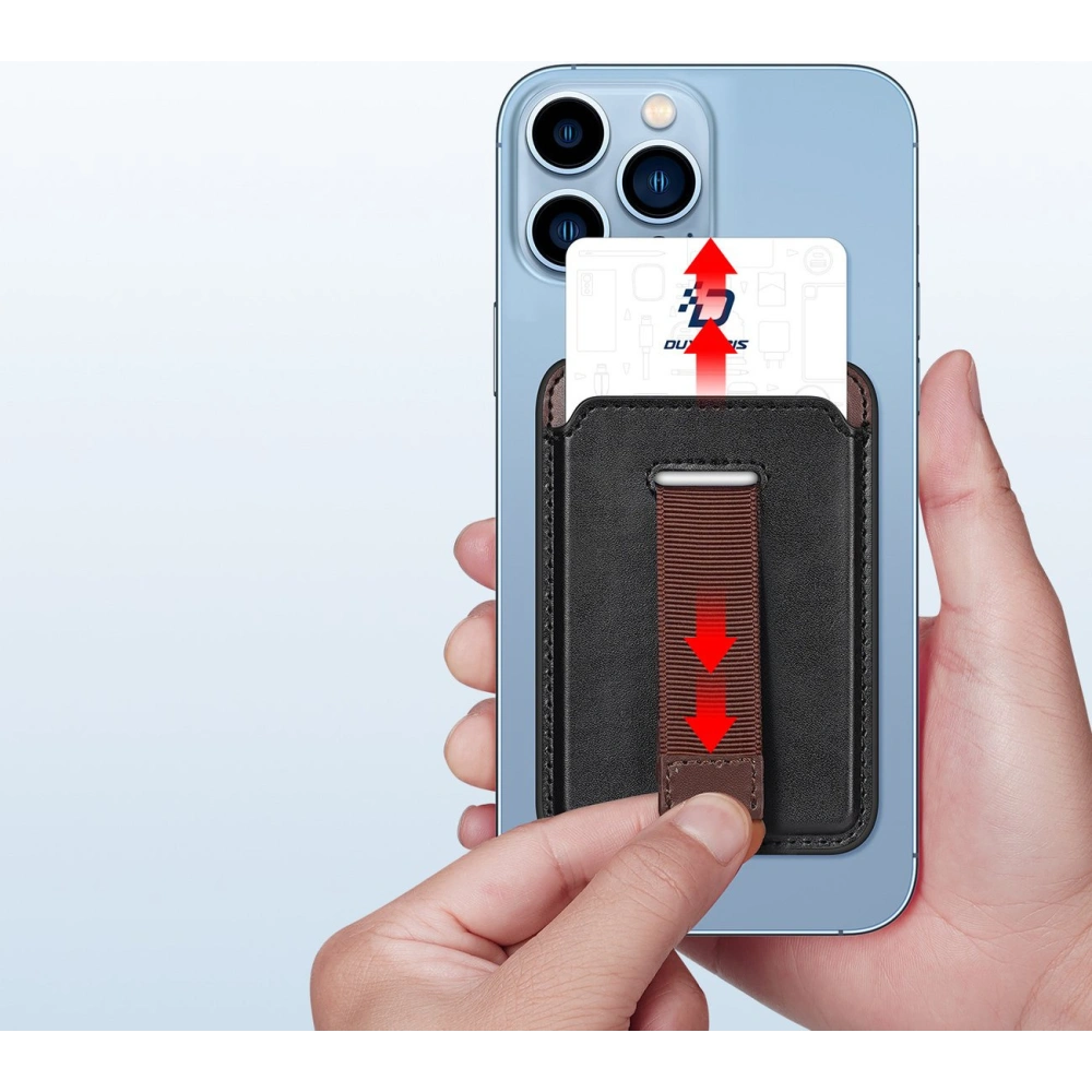 Hurtownia GSM - Kartenfach Dux Ducis Magnetic Leder Geldbörse MagSafe für iPhone Anti-RFID schwarz - DDS1601 - {ean13} - Hurt