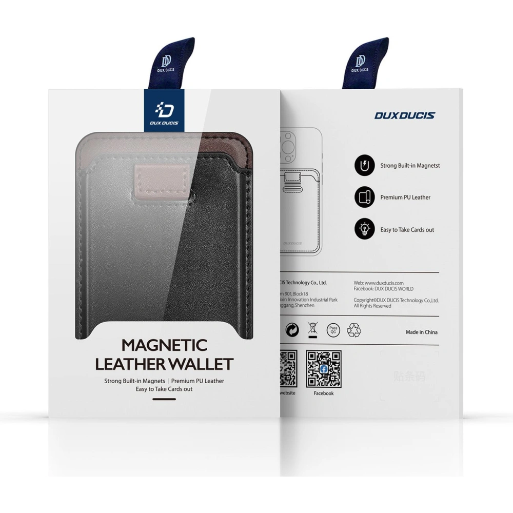 Hurtownia GSM - Kartenfach Dux Ducis Magnetic Leder Geldbörse MagSafe für iPhone Anti-RFID schwarz - DDS1601 - {ean13} - Hurt
