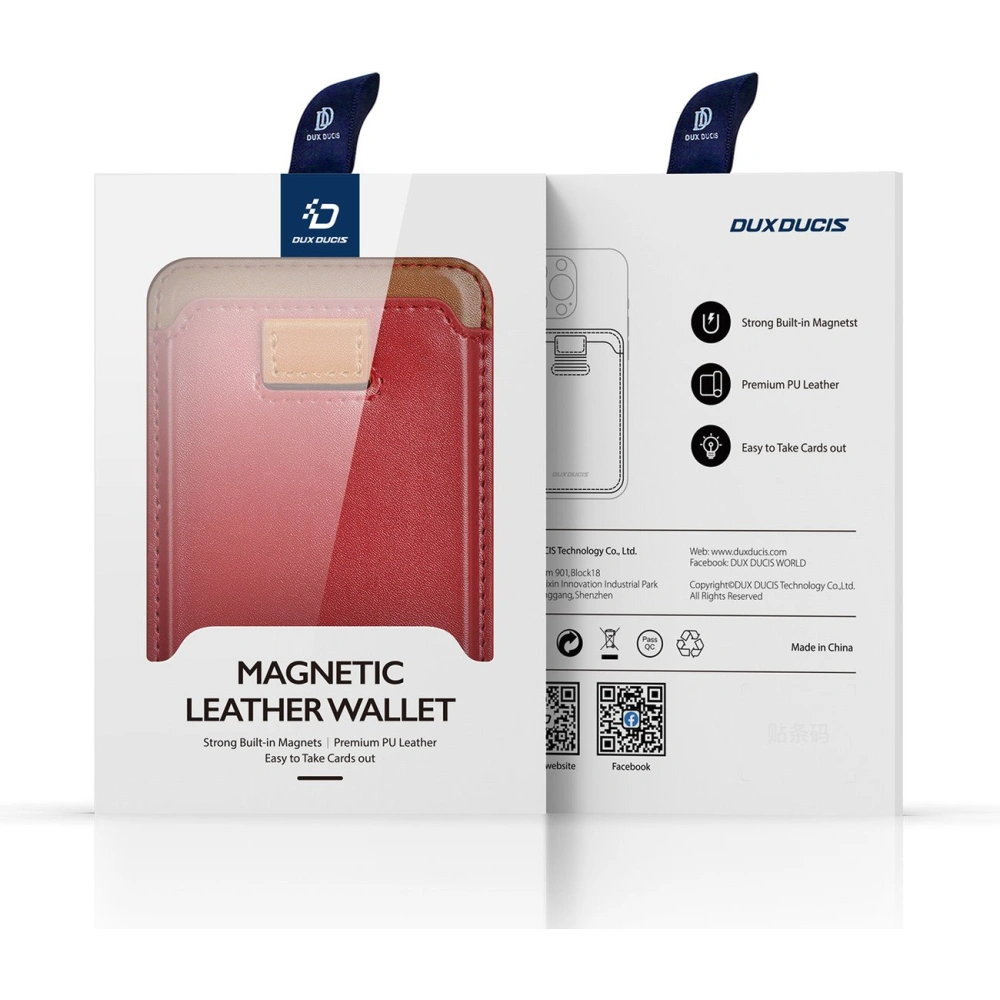 Hurtownia GSM - Kartenfach Dux Ducis Magnetic Leder Wallet MagSafe für iPhone Anti-RFID rot - DDS1603 - {ean13} - Hurt
