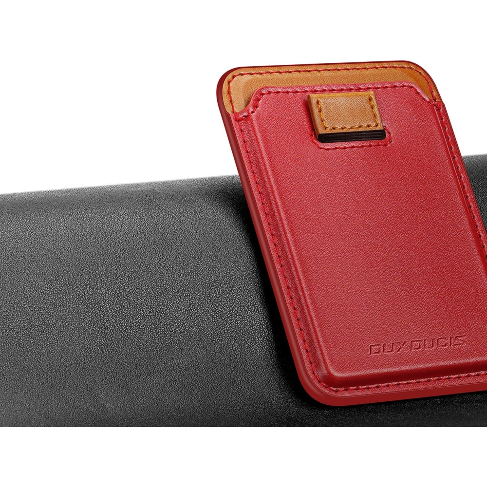 Hurtownia GSM - Kartenfach Dux Ducis Magnetic Leder Wallet MagSafe für iPhone Anti-RFID rot - DDS1603 - {ean13} - Hurt