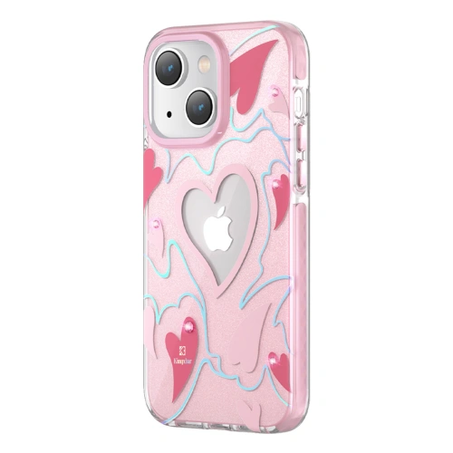 Etui Kingxbar Heart Star Apple iPhone 14 pink heart
