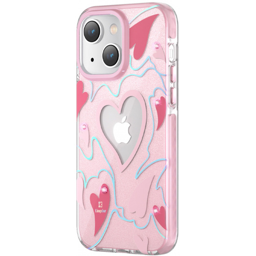 Kingxbar Distributor - 6959003508362 - KGX526 - Kingxbar Heart Star Apple iPhone 14 pink heart - B2B homescreen