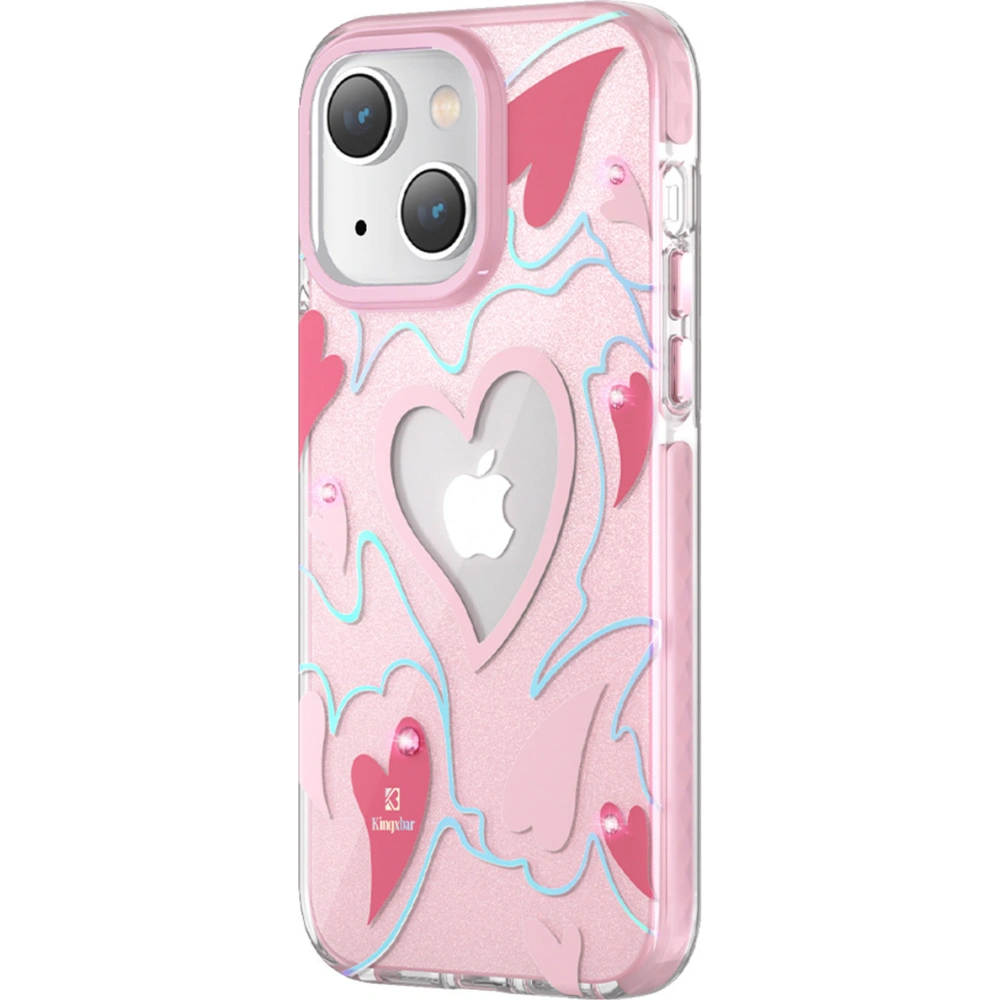 Hurtownia GSM - Etui Kingxbar Heart Star Apple iPhone 14 růžové srdce - KGX526 - {ean13} - Hurt